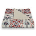 thumbnail image 3 of Creative Products Red White and Blue Medallion Pattern 50 x 60 Coral Fleece Blanket, 3 of 3