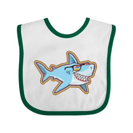 

Inktastic Super Suave Shark with Vintage Sunglasses Gift Baby Boy or Baby Girl Bib