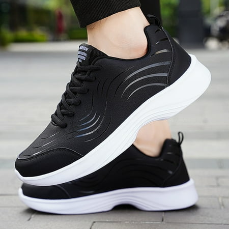 

Aayomet Mens Sneakers Mens Shoes Casual Leather Laace Up Solid Casual Fashion Simple Shoes Student Running Shoes A 10