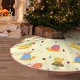 thumbnail image 5 of Xecao Colorful Cartoon Snail Pattern Christmas Tree Skirt Round Xmas Tree Mat Base Cover for Holiday Home Decorations-48", 5 of 6