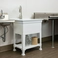 thumbnail image 5 of UTILITYSINKS Plastic 30” Freestanding Utility Sink with Pull Faucet, White, 5 of 10
