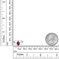 thumbnail image 6 of Gem Stone King 14K White Gold Red Created Ruby Solitaire Engagement Ring for Women | 0.85 Cttw | Oval 7X5MM | Gemstone July Birthstone | Size 9, 6 of 6