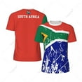 thumbnail image 2 of Exclusive design South Africa Flag Grain 3D Printed Men For Running Bike Soccer Tennis Fitness Sports tshirt Mesh Short T-shirt, 2 of 15