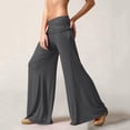 thumbnail image 4 of Coral Fold Over Yoga Pants 2026 Wide Leg Loose Fit Lounge Pant with Ruched Waist Stretchy Baggy Sports Leggings Dark Gray XL, 4 of 8