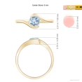 thumbnail image 6 of ANGARA Natural Semi Bezel-Set Solitaire Round Aquamarine Bypass Ring in 14K Yellow Gold for Women (Size-6mm) | March Birthstone, Anniversary, Jewelry Gift for Women | Natural Aquamarine Ring, 6 of 10