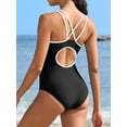 thumbnail image 6 of Asoul Professional One Piece Swimsuit for Womens Double Straps Slimming Bathing Suits Crossed Back Swimwear, 6 of 6