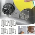 thumbnail image 1 of Soporte para esponjas de acero inoxidable - Caja de fregadero de acero 304 con adhesivo fuerte, organizador de cocina que ahorra espacio para esponjas y objetos pequeños (pack de 5), 1 of 9