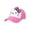 Pink and White, variant on Girls Character Hat with 3D Ears, Blue, One Size Fits Most