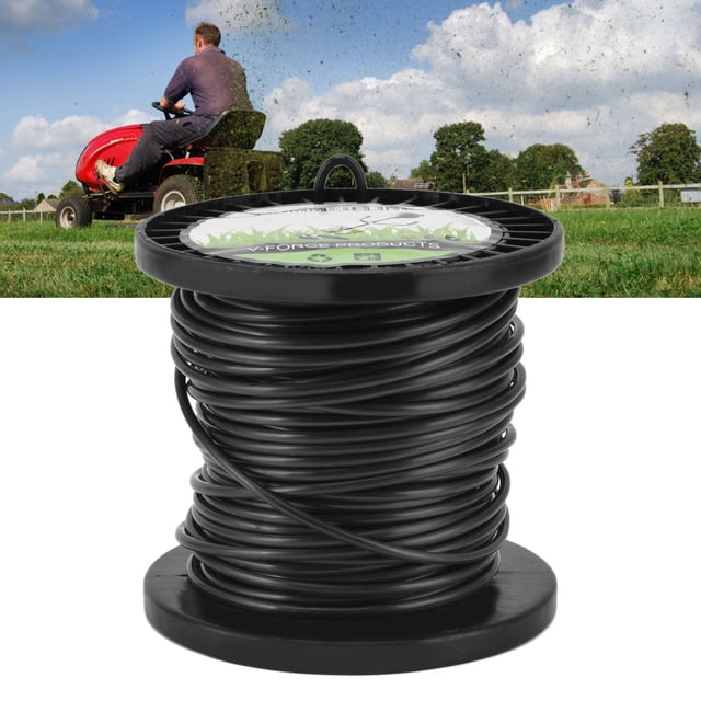 String Trimmer Line, Exquisite Craftsmanship High Cutting Efficiency Low Noise Black Nylon Material Black Trimmer Line for Farm for Most Lawn Mowers 30m,50m