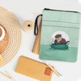 thumbnail image 4 of HELLHERO Tote Bags with Book Protection Polyester Fabric Book Protector with Washable for Travel Book Organzier Holder Waterproof Book Storage Bag Otter Pond, 4 of 7