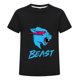 thumbnail image 1 of Playera MrBeast Algodón Niño Niña Moda Verano Estilo Juvenil Estampado Pantera Azul Ropa Fans Regalo Original Casual Infantil, 1 of 4