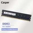 thumbnail image 2 of Casper Desktop Computer DDR3 Ram Memory Module PC Memoria 8GB 1600MHz RAM Wide Compatibility Game Office Work Smoothly (Black), 2 of 4