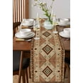 thumbnail image 4 of Vintage Geometric Table Runner Cotton Linen 36 Inch Holiday Dresser Scarves, Southwest Ethnic Modern Tablerunner for Kitchen Coffee Dining Bedroom Home Living Room Dinner Scarf Décor 13''x36'', 4 of 9