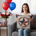thumbnail image 2 of 2 Pack Outdoor Waterproof Throw Pillow Covers,Farmhouse Rural Star Vine Wreath Decorative Square Patio Pillowcases for Chair Couch Sofa 18x18in, 2 of 9