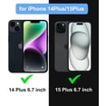 thumbnail image 2 of for iPhone 14 Plus / 15 Plus Case Compatible with MagSafe, Translucent Matte Shockproof Phone Case Cover - Blue, 2 of 7