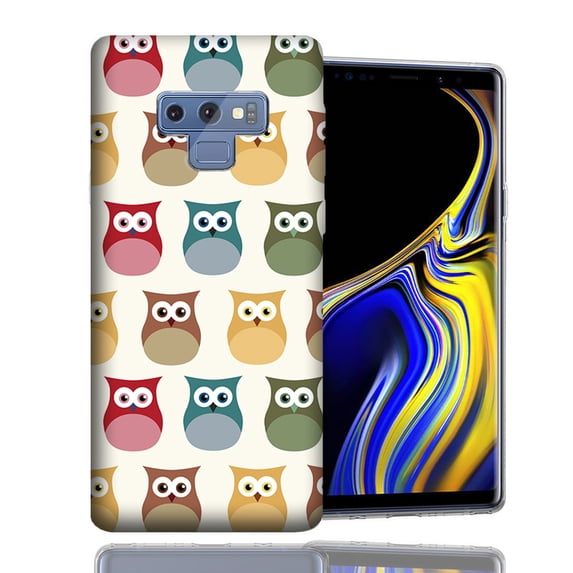MUNDAZE Samsung Galaxy Note 9 Sweet Owls Design TPU Gel Phone Case Cover
