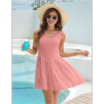 thumbnail image 4 of Flowy Dresses for Women Sleeveless Summer Tank Dress Casual Beach Vacation Pink XXL, 4 of 7