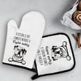 thumbnail image 4 of diraou English Bulldog Gifts Oven Mitts and Pot Holders Sets, English Bulldog Kitchen Decor Accessories, English Bulldog Decor Heat Resistant Oven Gloves Hot Pads for Kitchen Cooking Baking Grilling, 4 of 6