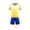 Yellow, variant on CYRBOKO Boys Soccer Jersey Sets, Short Sleeve Running Elastic Waist Summer Athletic Outfit Sets Blue Size 4-5 T