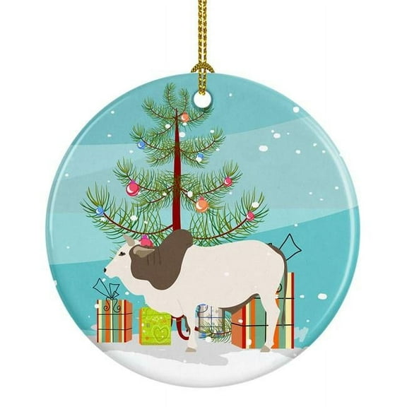 Malvi Cow Christmas Ceramic Ornament