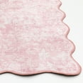 thumbnail image 6 of Mainstays Pink Feather Faux Fur Scalloped Indoor Area Rug, 7'x10', 6 of 8