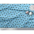 thumbnail image 3 of Soimoi Blue Cotton Poplin Fabric Oaknut & Fruits Print Sewing Fabric BTY 42 Inch Wide, 3 of 3