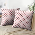 thumbnail image 4 of LALILO Throw Pillow Covers With Red Polka Dots White Dot Polka Backdrop Cushion Cover 18" x 18", 2 Pack, 4 of 6