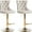 Beige-gold, variant on Swivel Bar Stools Set of 2,Adjustable Barstools with Back Velvet Tufted Counter Stools Modern Upholstered Bar Chairs with Nailhead for Kitchen Island Restaurant Pub Counter