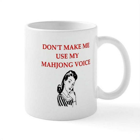 CafePress - Mahjong Mug - 11 oz Ceramic Mug - Novelty Coffee Tea Cup