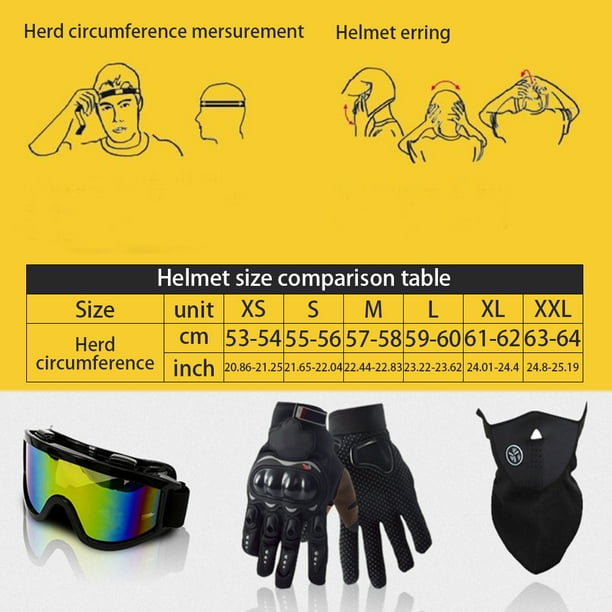 Casques Motocross Enfant Et Adulte Set,Avec Gants Lunettes Masques