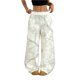 thumbnail image 1 of Pantalones harem informales elásticos de pierna ancha con cintura y estampado de camuflaje de hoja de arce for mujer, 1 of 5