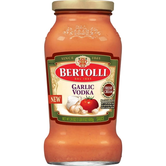 Bertolli Garlic Vodka Pasta Sauce, Blush Spaghetti Sauce, 24oz