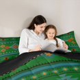 thumbnail image 4 of Manfei Tribal Aztec Twin Comforter Sets, Boho Geometric Bedding Set, Teal, Orange and Green, Black Reversible 2-Piece, 1 Comforter and 1 Pillowcase, 4 of 6