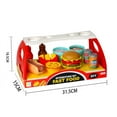 Play Food Set for Children, Fast Food Playset with Hamburger Hotdog