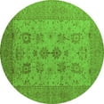 thumbnail image 1 of Ahgly Company Indoor Round Oriental Green Industrial Area Rugs, 3' Round, 1 of 4
