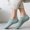thumbnail image 5 of Paquete de 8 calcetines invisibles de algodón antideslizantes con cojín informal para hombre con silicona, calcetines cómodos, 5 of 5