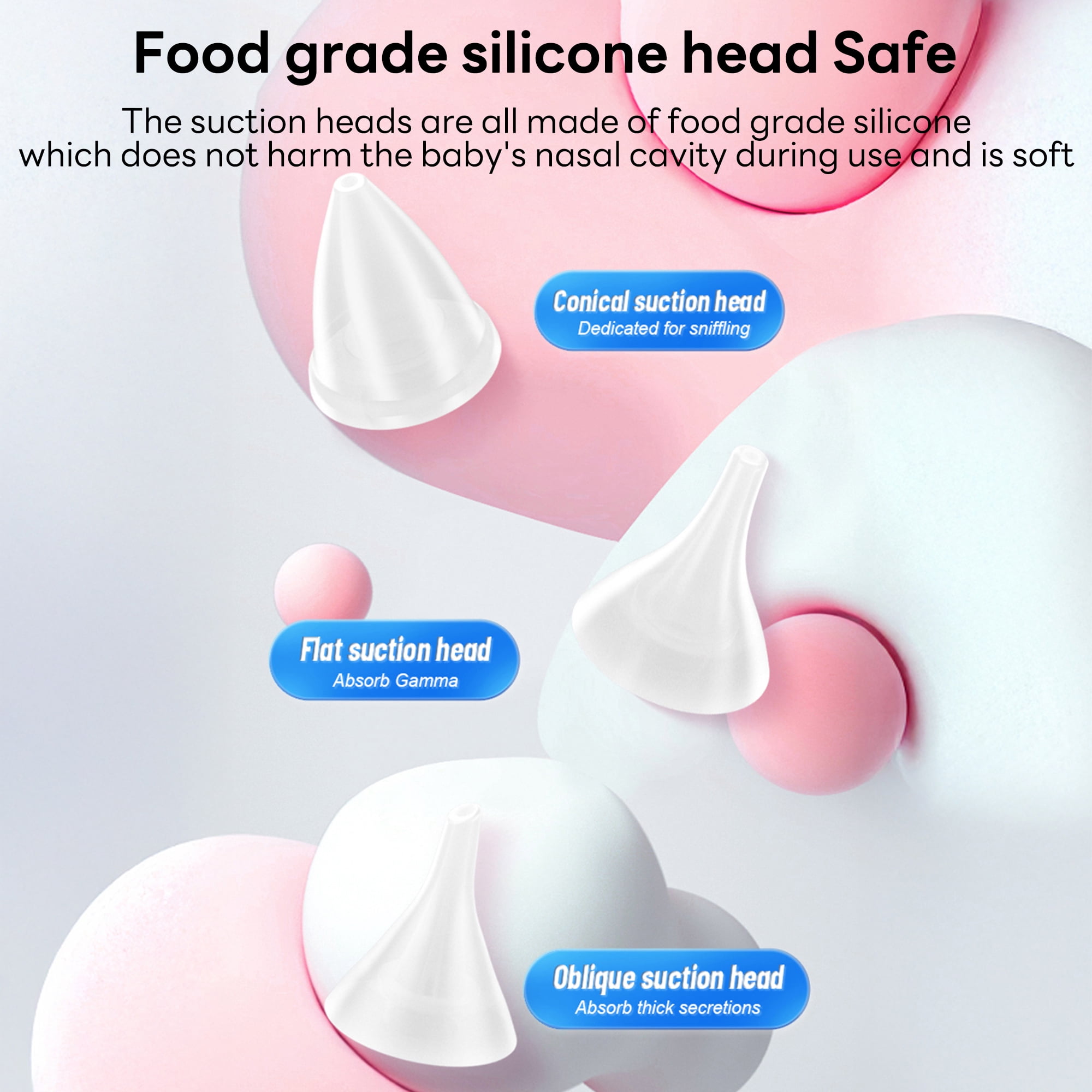 INSMART Nasal Aspirator for Baby, 9-Level Electric Automatic Nose Sucker with 3 Tips