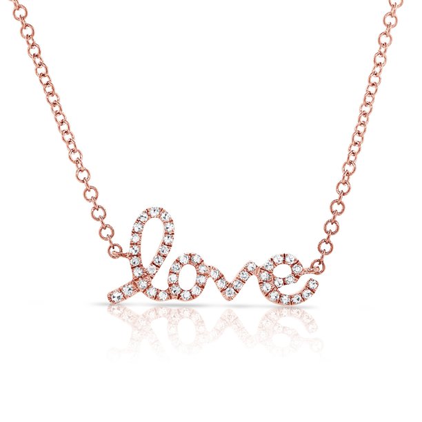 Joelle Diamond Love Necklace For Her Women S Love Neckalce 14k Yellow Gold 1 10 Ct Walmart Com