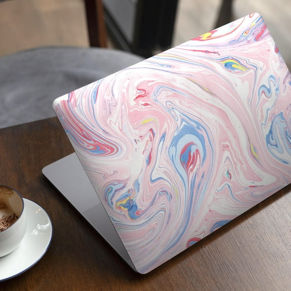 DesignSkinz Marbleized Pink and Blue Swirl V2123 Full-Body Skin Decal Wrap Cover for MacBook 12" Retina (A1534)