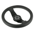 thumbnail image 2 of Steering Wheel Racing Steering Wheel Leather Steering Wheel Steering Wheel Replacement Car Modified Accessory 320mm/13in For  Style 6- Half Dish Black Leather Racing Steering Wheel, 2 of 8