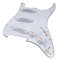 thumbnail image 4 of Musiclily Basic Pre-wired Loaded Standard ST-SSS Pickguard with Ceramic Magnet Dual Hot Rail Pickups Set for Strat Style Electric Guitar, 4Ply White Pearl, 4 of 5