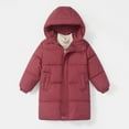 thumbnail image 2 of Kogui Waterproof Warm Jacket Kids Baby, Toddlers, and Boys' Heavyweight Hooded Puffer Jacket 3T 4T (Red,3-4 Years), 2 of 6