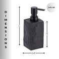 thumbnail image 4 of Bath Square Resin Hand Soap & Lotion Dispenser Stone Effect 9 FL OZ Black, 4 of 6