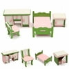 Doll House Miniature Bedroom Wooden Furniture Set Kids Role Pretend Play Toy