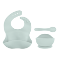 thumbnail image 1 of Kit Bebe Linium 3en1 Babero Cubiertos Plato Silicon Suave Color Gris, 1 of 9