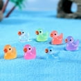 thumbnail image 6 of UDIYO 10Pcs Fluorescent Statues Creative Shape Vibrant Color Adorable Appearance Hand-crafted Luminous Tiny Duck Statues Miniature Animal Figures Home Supplies, 6 of 7