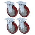 thumbnail image 2 of 4 Pcs Roulettes Lourdes Rotation 360° Plaque PU Roue Universelle pour Meubles Chariot de Courses Capacité de Charge Unique 250lb, 2 of 14