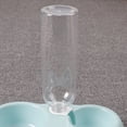 thumbnail image 5 of Pet doble tazón de plástico redondo automático de almacenamiento de agua para perros con botella de bebida, 5 of 5