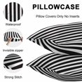thumbnail image 5 of Throw Pillow Covers 16x16 Inch Set of 2, Black Striped Waterproof Outdoor Pillow Covers, Modern Farmhouse Black White Stripes Decorative Cushion Pillowcases for Couch, Sofa, Bed, Garden, Patio, 5 of 9