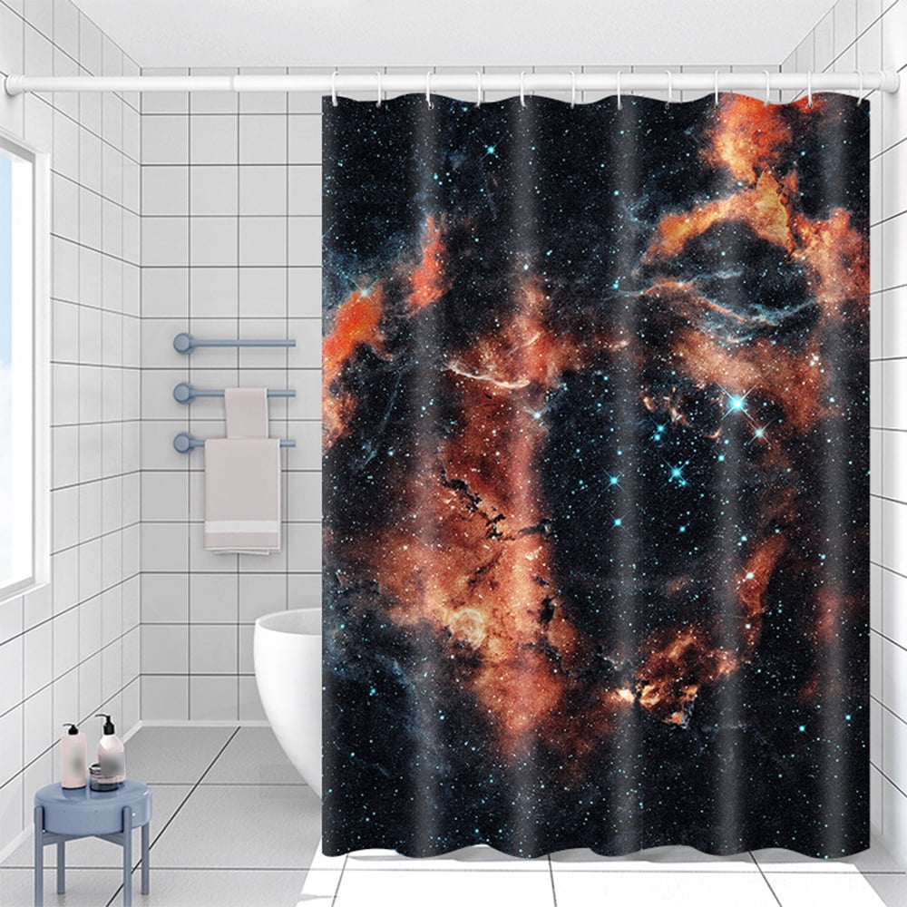 Super Mario Bathroom Shower Curtain Set Waterproof Fabric W/12 Hooks 180x180 cm 